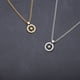 thumbnail image 4 of Collar con colgante de brújula, joyería con circonita cúbica bañada en oro de 18 quilates, ideal como regalo para una estancia inolvidable. Plata., 4 of 7
