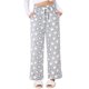 thumbnail image 1 of INSPIRE CHIC Pantalones de pijama peludos para mujer, pantalones de salón de felpa suave con patrón de estrellas y cintura elástica, talla extra grande, gris, 1 of 6