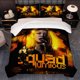 thumbnail image 1 of 3pcs Squad Luminous Klaus & Tsuki Themed Print Exquisite Pattern Bedding Set with Duvet Cover and Pillowcases, 1 of 5