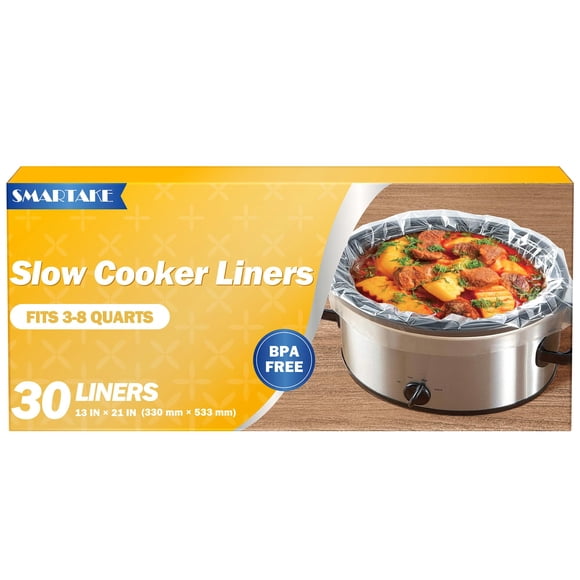 Forros para olla de cocción lenta SMARTAKE Crockpot Liner, 13 x 21 cm, 30 forros