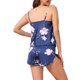 thumbnail image 3 of Conjuntos de Pijamas para Mujeres Shorts Sexy Cami Satén para Ropa de Dormir Cómoda y Uso en Salón Todo el Año M Azul Oscuro, 3 of 6