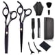 thumbnail image 1 of Tijeras para cortar el cabello, 10 piezas de tijeras profesionales para el cabello con tijeras de entresacar, peine, capa y clip, 1 of 5