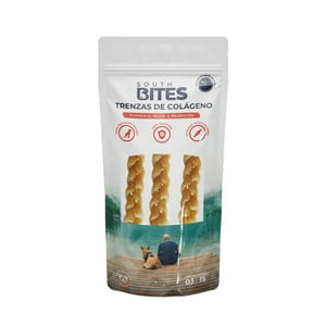 Snack Para Perros Trenzas Colágeno Sin Aditivos South Bites Azul