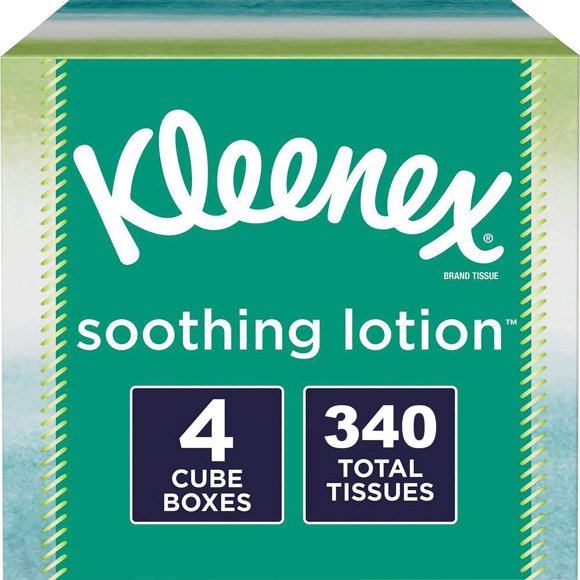Loción calmante Tissue Kleenex con aloe, aceite de coco y vitamina E