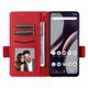 thumbnail image 2 of Funda Cartera para BLU G54 Tapa Flip con Ranuras y Soporte Rojo, 2 of 5