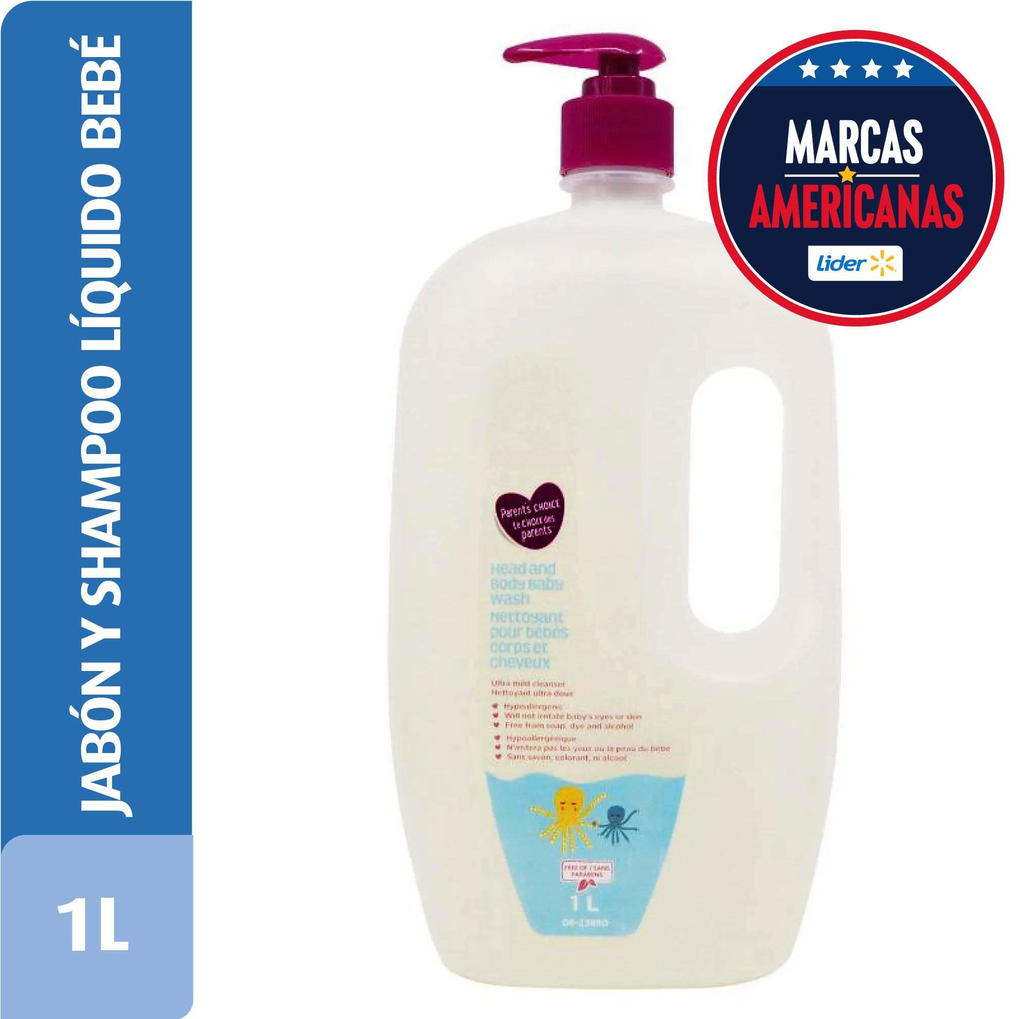 Jabón Y Shampoo Líquido Para Bebé 1 L Parent's Choice