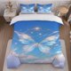 thumbnail image 1 of Crystal Butterfly Printed Duvet Cover Set Theme Bedding 3pcs Set Duvet Cover Pillowcase Set, 1 of 5