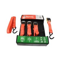 Blacksmith - Kit 4 Cintas De Amarre 1 Pulg X 3.5 Mts - Capacidad 400 Kg