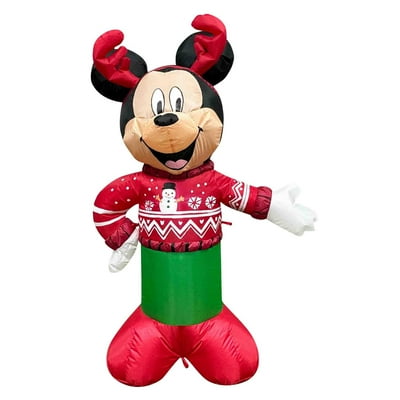 Inflable De Navidad Mickey De 1,2 Mt  Disney