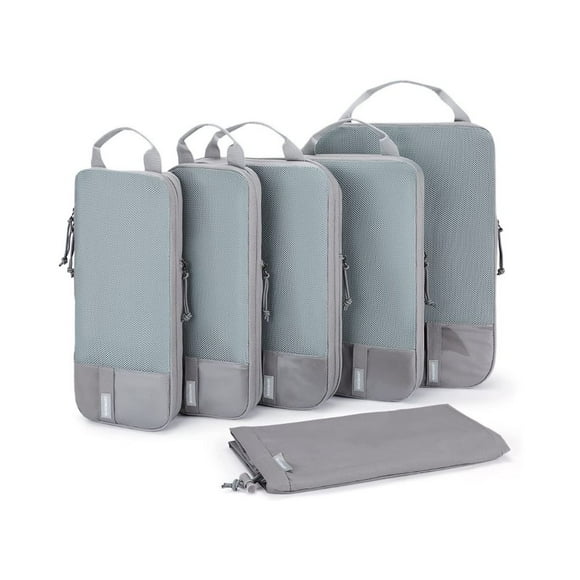 Bagsmart Organizadores de Equipaje con Compresión 6 pzs Gris