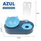 thumbnail image 2 of Comedero para gatos con dispensador de agua Azul, 2 of 3