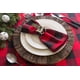 thumbnail image 5 of Mantel DII Buffalo Check Collection 70 redondo rojo y negro, 5 of 5