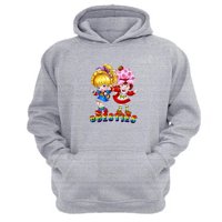 Genérico - Polerón Canguro Frutillita Y Rainbown Brite Gris Claro Talla L Unisex