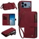 thumbnail image 5 of Funda Cartera iPhone 18 Pro Max con Ranuras y Cierre Magnético, Rojo, 5 of 6