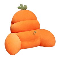 Magideal - Almohada Para El Respaldo, Cojín Para El Respaldo, Almohada De Lectura De Felpa, Almohadas Para El Respaldo, Cojín Cómodo Para Silla Para Dormitorio, Naranja