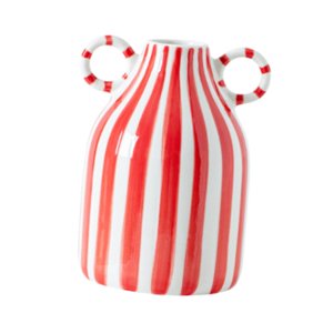 Magideal - Jarrón De Cerámica Con Flores, Arreglo Floral, Decoración Del Hogar, Regalo, Jarrón Decorativo, Maceta Para Decoración De Mesa, Estante O Habitación Rojo