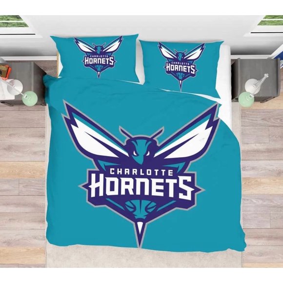 NBA Charlotte Hornets Quilt Duvet Cover Set Double Soft Kids Comforter Cover