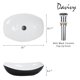 thumbnail image 2 of Lavabo Davivy 56 cm x 40 cm Negro Mate con Desagüe Emergente, 2 of 9