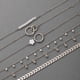 thumbnail image 4 of 6-Piece Stackable Chain Bracelet Set: Adjustable, Hollow Out Geometry & Tassel Design - Perfect Gift!, 4 of 4
