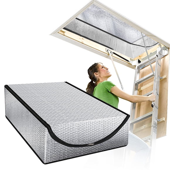 Cubierta aislante Souroyea para puerta de ático, 25 x 54 x 11 cm, con cremallera