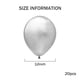 thumbnail image 4 of 20 globos blancos y plateados de 12 pulgadas, globos de confeti plateados, globos cromados metálicos blancos y plateados, 4 of 5