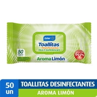 Toallitas Desinfectantes Limón Bolsa Resellable 50 Un Lider