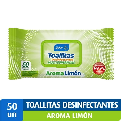 Toallitas Desinfectantes Limón 50 Un Lider