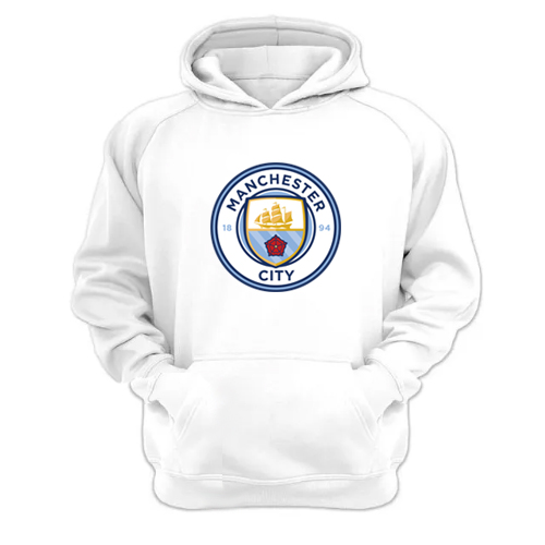 Genérico - Polerón Canguro Manchester City Blanco Talla S Unisex