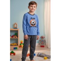 Kowhai - Pijama Niño Estampado Like A Pro Celeste 4