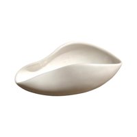 Bothyi - Recipiente Dosificador De Cerámica, Bandeja De Café Individual De Porcelana Para Buffet Doméstico, Color Blanco