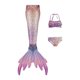 thumbnail image 2 of Traje De Baño Para Niña Colas De Sirena Cosplay Ropa De Baño Para Regalo De Cumpleaños Piscina De Vacaciones Para 130 Cm De Altura B, 2 of 5