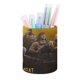 thumbnail image 1 of Mortal Kombat-theme Cylinder Pen Holder Pencil Organizer with Flannel Lining PVC Leather Material Cardboard Base for study work 10*8CM, 1 of 6