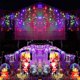 thumbnail image 1 of Cortina de luz LED de color de 5 m + enchufe macho y hembra, 1 of 6