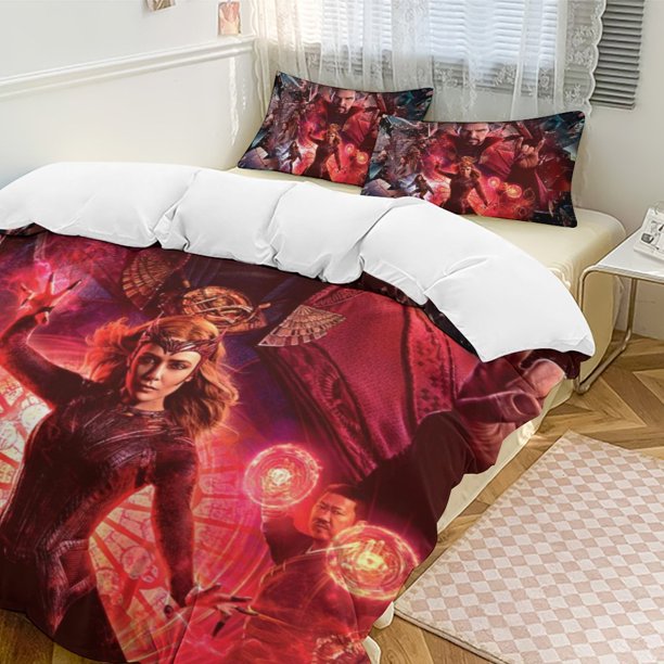 Doctor Strange Bedding Comforter Sets 3-Piece Bedding Set Soft Warm Bed Set for Bedroom All Season
