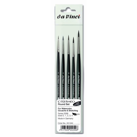 Set de pinceles Artist da Vinci 5598 Casaneo redondos (tamaños 0-4) x5