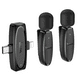 thumbnail image 2 of Micrófono inalámbrico Lavalier Dual  Lightning to USB-C Hoco L15, 2 of 6