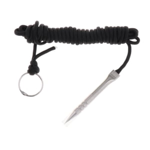 Ioensy - Cuerda De Paracord Para Pesca Con Pasador De Metal Para Kayak, Camping Y Exteriores, Color Negro