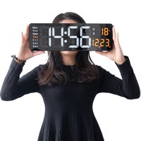 Newo - Reloj Pared Con Temporizador Fecha Temperatura