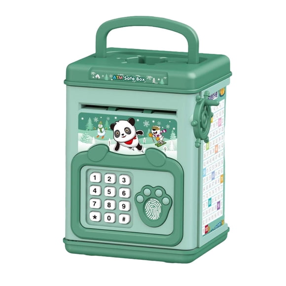 Alcancía Electrónica Auto Scroll Efectivo Caja De Dinero Banco De Monedas Cumpleaños Verde