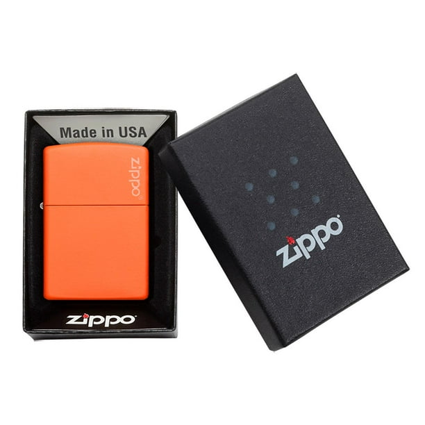 Encendedor Zippo Lighter Classic Orange Matte with Logo Naranja