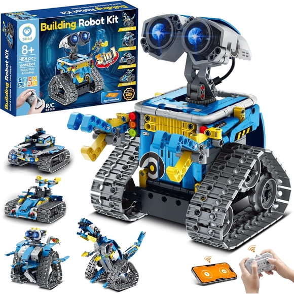 Kit Robot Armable Sillbird USB897R1 5 en 1 488 piezas RC