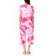 thumbnail image 3 of INSPIRE CHIC Conjunto de Pijama de Mujer con Tinte de Corbata, Cuello en V, Manga Corta, Pantalones Capri, Conjunto de Salón con Bolsillos M Rojo Rosado, 3 of 6