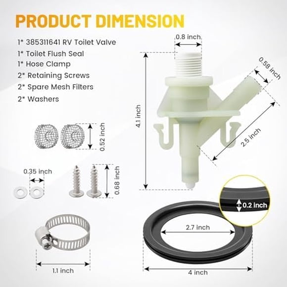 Válvula Agua Baño Rv 385311641 Dometic 300 310 320