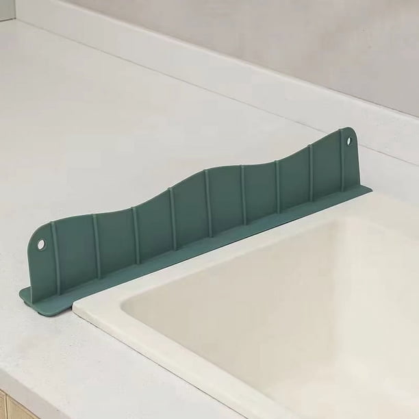 1pc BPA-Free Silicone Sink Splash Guard - Upgraded Design Faucet Handle Drip Catcher Tray for Bathroom Countertops - Anti-Splash Drain Pad - Bathroom Accessories