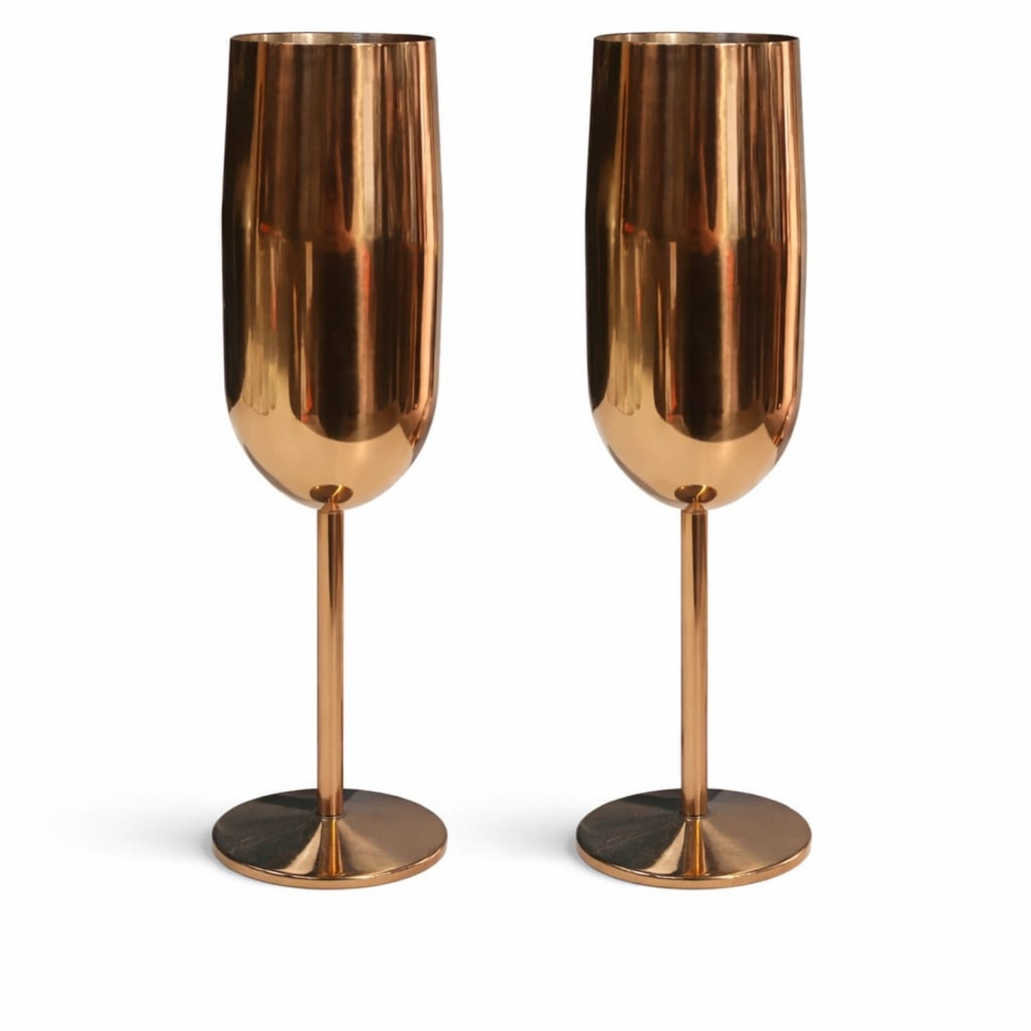 Genérico - Set 2 Copas Acero Inoxidable Dorado 200 Ml