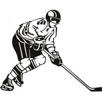 Rienda Libre Graphics - Decomural Ice Hockey Player Winter Sports Player Ws-17647