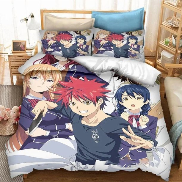Anime Food Wars! Shokugeki no Soma Bedding Set Duvet Cover Bedroom Comforter _ Quilt Cover Home Textiles
