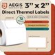 thumbnail image 2 of Etiquetas térmicas Aegis Adhesives 7,6 × 5,1 cm 8 400 etiquetas/rollo, 2 of 9