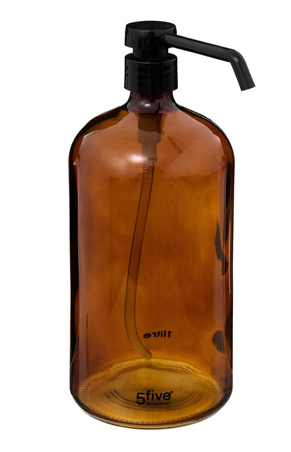Genérico - Dosificador Jabón Shampoo Vintaje 1 Litro Dispensador Baño Color Marrón