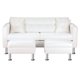 thumbnail image 1 of Sofa New Retro 3 Cuerpos Más 2 Pouf Pu 12 Blanco, 1 of 5